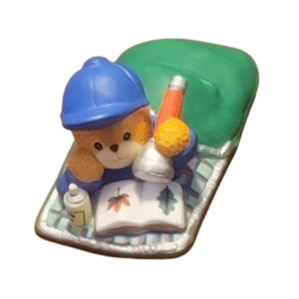 1995 Lucy Rigg Enesco Lucy & Me Bear Sleeping Bag Boy Scout Camping Vintage